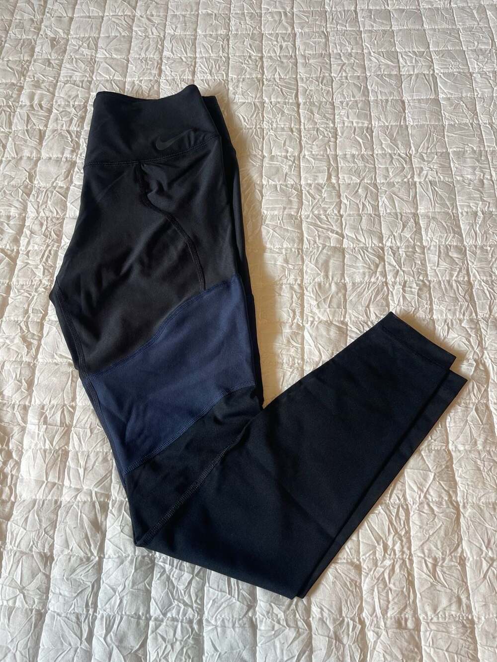 Nike Dri-FIT Colorblock Mesh Panel Leggings Size S